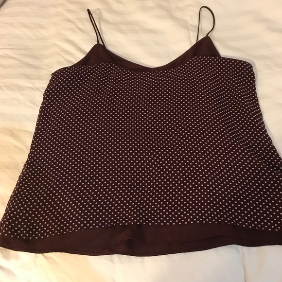 New York & Co Maroon Polka Dot Tank Size M - Picture 2 of 4